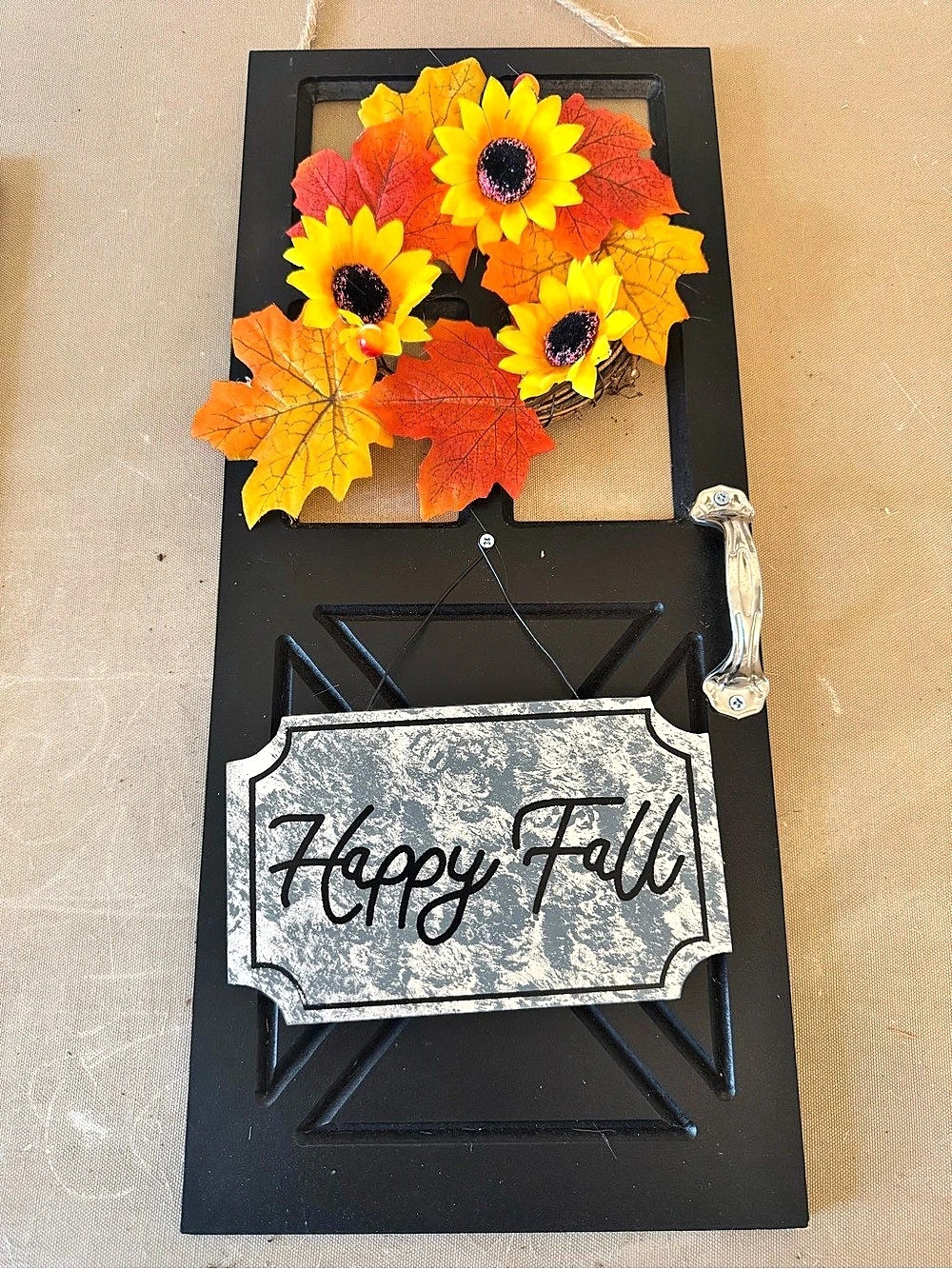 Happy Fall Floral Door Hanging Decor